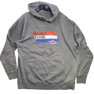 Walker Evans Racing Hoodie Mens Large Pullover Distressed Off-Road Streetwear